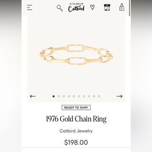 Catbird 14k 1976 Gold Chain Ring